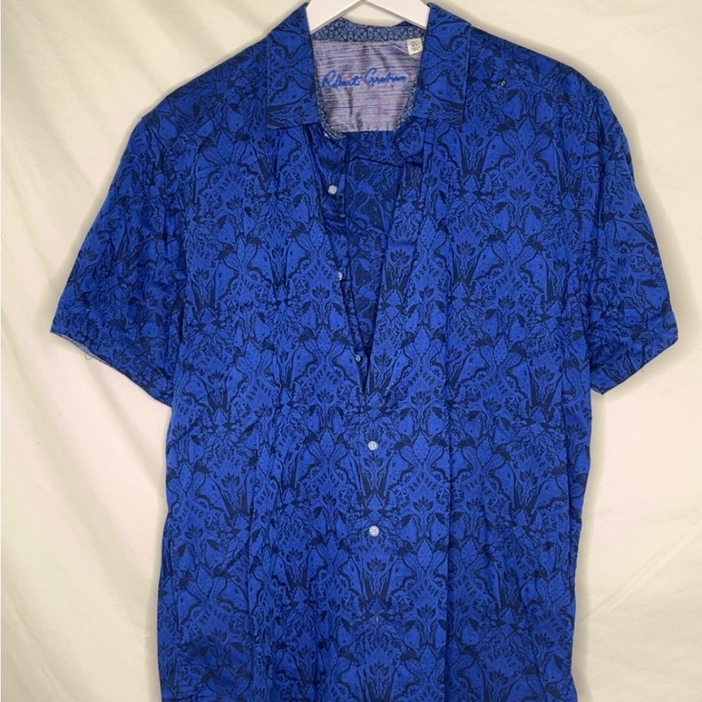 Robert Graham Royal Blue Casual Button Down Shirt